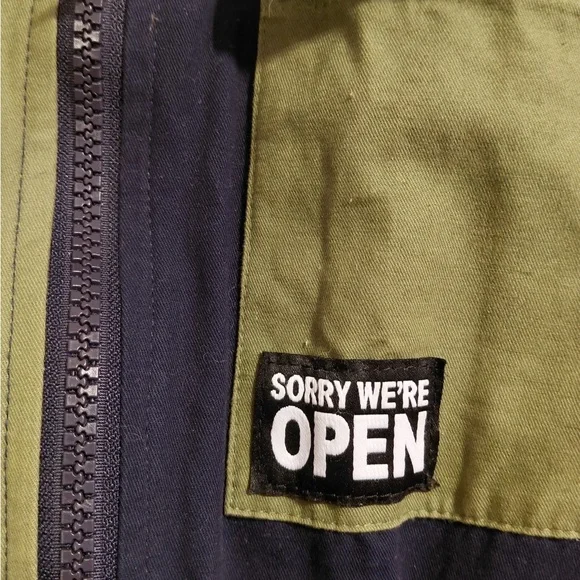 Lazy Oaf Colorblock Mini Dress - Green, Tan, and Black - Picture 2 of 5